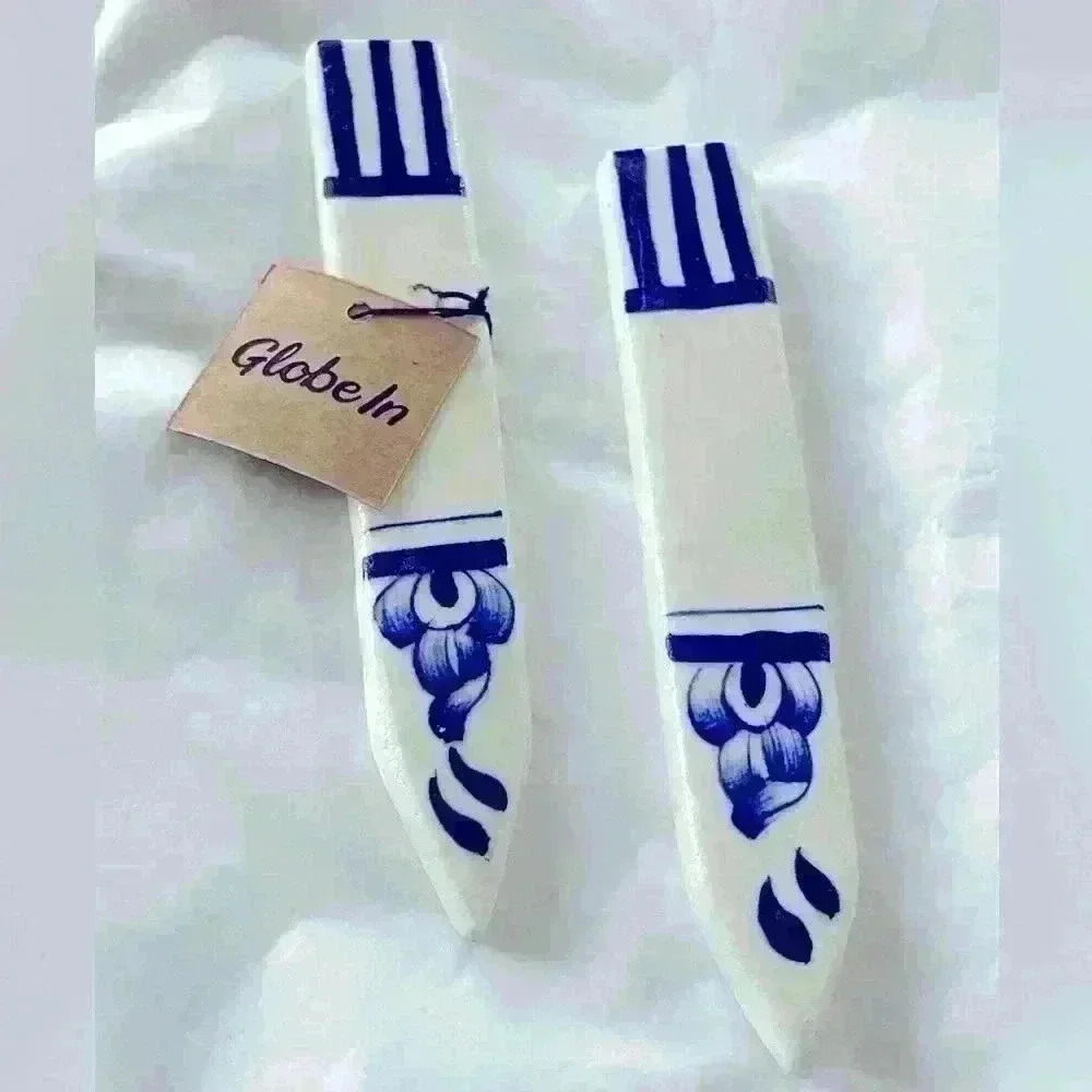 Handmade and Hand-Painted Ceramic Herb or Plant Markers Set/2